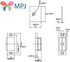 50631-R 15lb Pack (30) MPJ Shutter Hardware Single Magnetic Catch White/zinc Retail