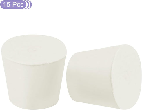 MECCANIXITY Rubber Tapered Plug, 26mm to 32mm Solid Test Tubes Bungs, Pack of 15