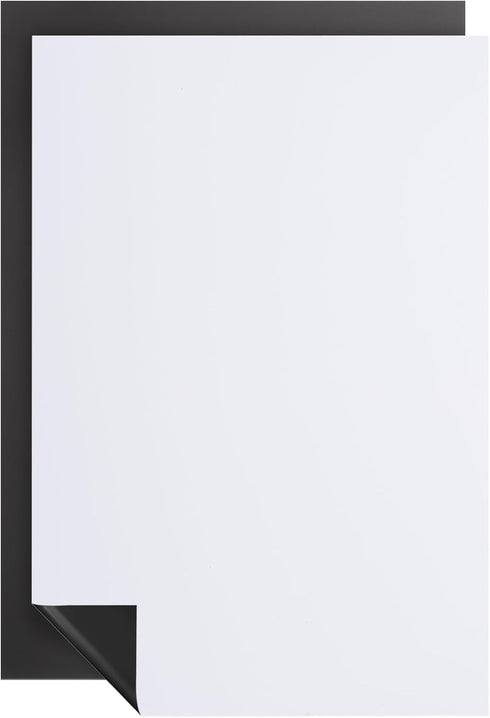 PATIKIL 2 Pcs Magnetic Dry Erase Whiteboard Paper, 17" x 12" Adhesive Board Sticker for Fridge Office, White