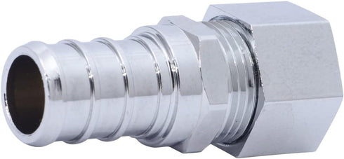 SharkBite 1/2 x 3/8 Inch OD Compression Brass Crimp Adapter for PEX Pipe, PE-RT, UC637LFA