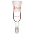 StonyLab Glass Straight Inlet Adapter with 14/20 Female Glass Joint and 8mm ID 12mm OD Hose Connection