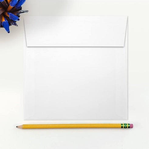 LUXPaper Square Invitation Envelopes | 6 1/4" x 6 1/4" | Peel & Press | White Linen | 80lb Text | 50 Qty