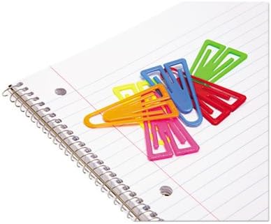 Baumgartens Extra Large Plastiklips Paper Clips, Assorted Colors, 50/Box