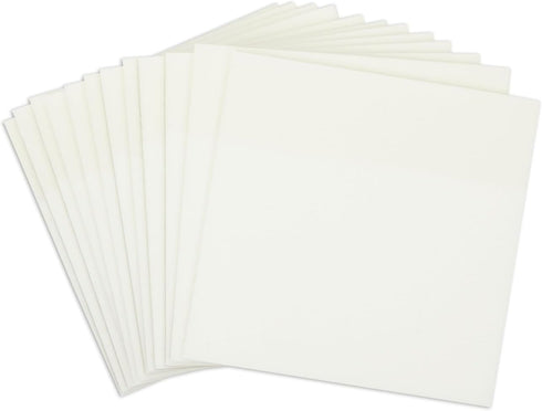 Paper Junkie 12 Pack 50 Sheet 3x3 Transparent Sticky Notes, Self-Stick Pads, Total 600 Sheets for Office Use