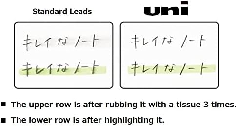 Uni Mechanical Pencil Core Lead Refill, Smudge-Proof 0.5 2B, 3 Packs, 120pcs with Kanji LOVE Sticker