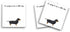 Butler in the Home Sticky Notes 12 Pack 3"x3" 50 Sheets/Pad, Black Dachshund, Cute Funny Memo Note Pads