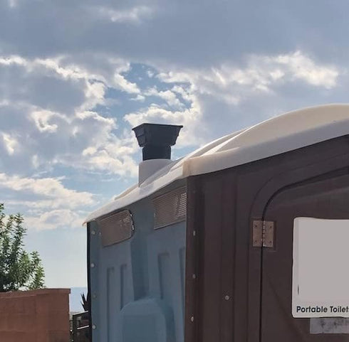 Spartan Sol 3 4 6x6x4.5 Solar Ventilation Fan - Universal Fit for and Pipes - Portable Exhaust Fan For Porta Potty