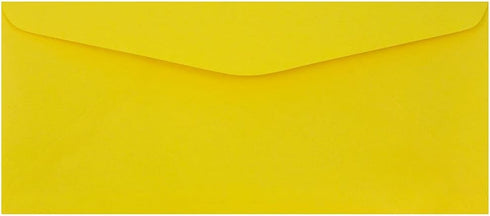 JAM PAPER #9 Business Colored Envelopes | Yellow Recycled | 3 7/8 x 8 7/8 | 50/Pack