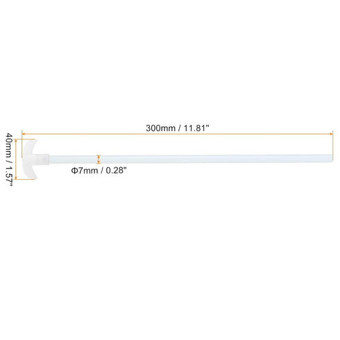 MECCANIXITY PTFE Electric Stirring Rod 300x40mm Length Overhead Stirrer Mixer Shaft with Foldable Paddle for Lab