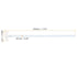 MECCANIXITY PTFE Electric Stirring Rod 300x40mm Length Overhead Stirrer Mixer Shaft with Foldable Paddle for Lab