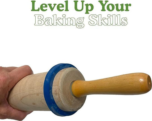 Regency Wraps Evendough Bands, Set of 4 Sizes for Rolling Dough to Precise Thickness for Pizza, Pies, Pastries