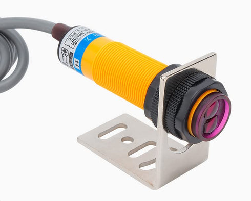 Heyiarbeit M18 Diffuse Photoelectric Switch Sensor Optical E3F-DS30C4 3 Lines NPN 30 cm Adjustable