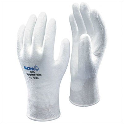 SHOWA 540 Cut Resistant Palm Fit Gloves, Large, White HPPE Polyurethane Coated