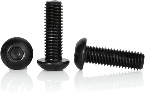 M6 x 25mm Button Head Hex Socket Cap Screws Bolts, 10.9 Grade Alloy Steel, 25 PCS