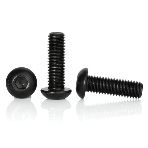 MewuDecor M6-1.0 x 12mm Button Head Hex Socket Cap Screws, 10.9 Grade Alloy Steel, Black Oxide Finish, Pack of 25
