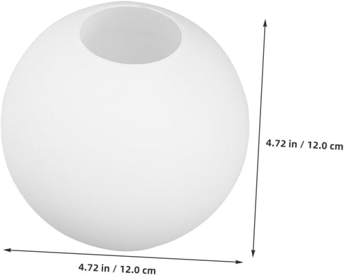 120mm Kisangel Frosted Glass Globe Lampshade round Ball Pendant Light Cover Replacement for Ceiling Fan, Wall Sconce