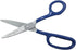 Klein Tools G718LRCB Scissors, Made in USA, Heavy Duty Carpet Shear with Large Ring, Curved Handles and Blunt Tips for Trimming Carpet Pile, 9-Inch