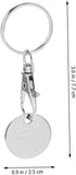 1piece GANAZONO Trolley Tokens Key Quarter Keychain Holder Shopping Cart Coin Keyring for Women