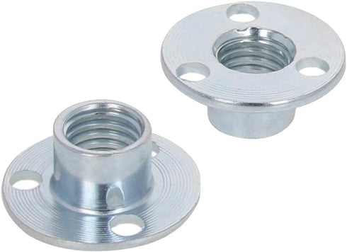 Yinpecly 10Pcs M10 Brad Hole T-Nut, Zinc Plated Carbon Steel 3-Hole T-Nuts for Furniture Hardware