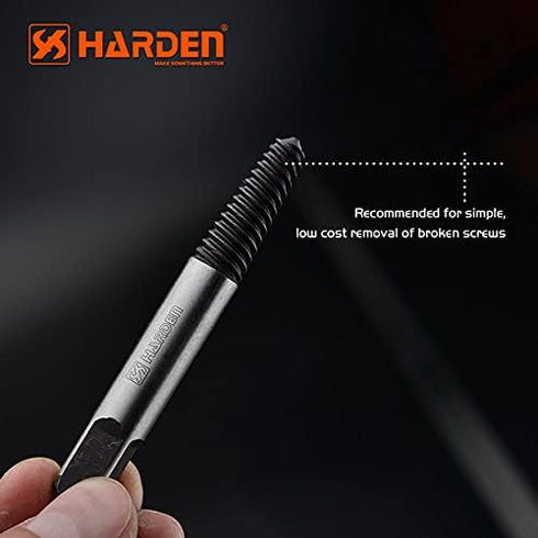 Edward Tools 5 Piece Bolt and Screw Extractor Set, Hardened Cr-Mo Steel for Removing Damaged Screws, Includes 5 Sizes