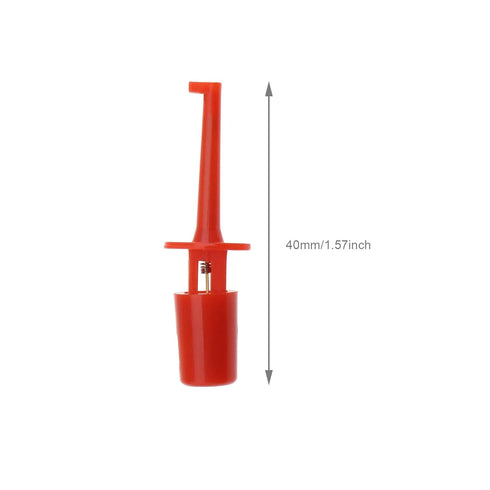 40PCS Multimeter Electrical Testing Single Hook Clip Grabber Test Probe Cable Clip Kit, 5 Colours