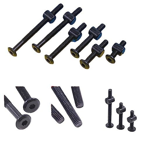 GDFYMI Set, (70-Set M615mm/25mm/35mm/45mm/55mm/65mm/75mm) Crib Screws Replacement Delta Crib Screws Hex Socket Cap