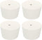 MECCANIXITY Rubber Tapered Plug 51mm to 62mm with 8mm Hole, White Test Tubes Bungs Stopper, 4 Pieces for Lab Home