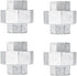 PIPE DÉCOR 3/4 in. Authentic Galvanized Malleable Iron Union 4 Pack for DIY Pipe Furniture