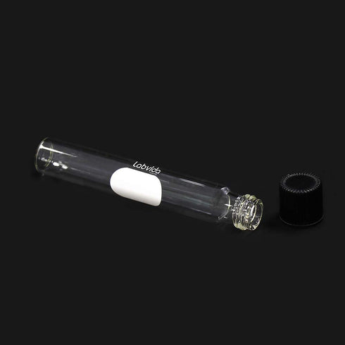 40pcs Glass Serological Test Tubes 10ml with Black Bakelite Screw Caps Silicon Liners, Borosilicate Glass