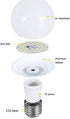 E26 Bulb G19/G60 6W Bulb(50W Bulb E26 3000K AC85-265V 4 Pack Globe LED Light Vanity Light Equivalent) Round Makeup