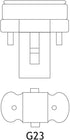2 Pack 5W G23 LED Bulb, 2 Pin U Shaped PL CFL PLS-9W Replacement, Daylight White G23 Bulb, 500LM, 5.3" Length