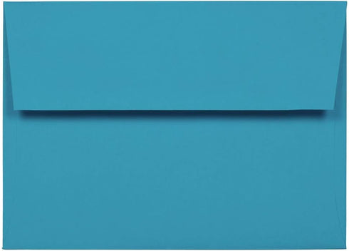 JAM PAPER A7 Colored Invitation Envelopes - 50/Pack - 5 1/4 x 7 1/4 - Blue Recycled