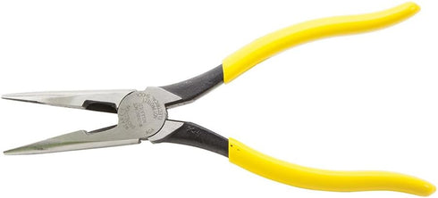 D203-8 8-Inch Klein Tools Needle Nose Pliers, Long Nose Side Cutters, Alligator Pliers with Extended Handles