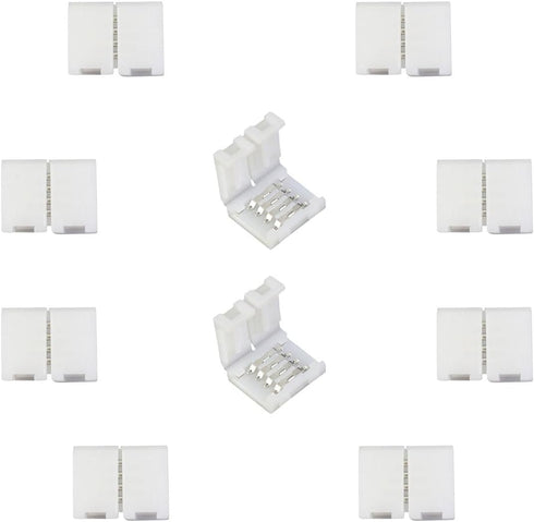10pcs 4 Pin LED Connector RGB LED Strip Connector for 8mm Wide