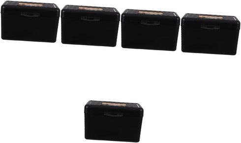 Tofficu 5pcs Portable Index Card Organizer Multi-function Card Box for Business and