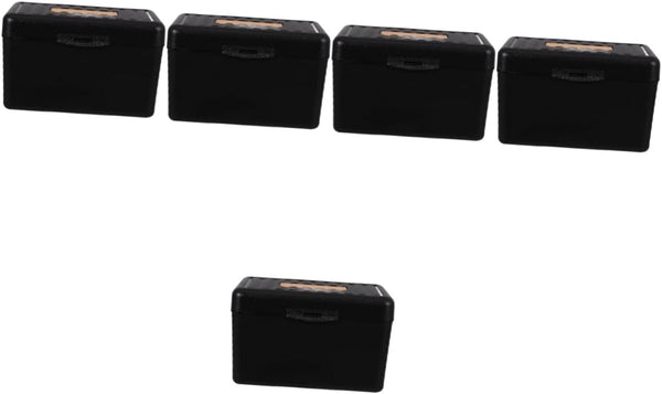 Tofficu 5pcs Portable Index Card Organizer Multi-function Card Box for Business and
