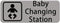 RTGGRD New Baby Changing Station Sign, 3 X 8 Inch with English and