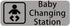 RTGGRD New Baby Changing Station Sign, 3 X 8 Inch with English and