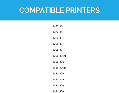 LD Compatible Toner Cartridge Replacement for Lexmark 501H 50F1H00, High Yield (Black)