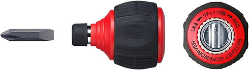 ANEX Ratchet Screwdriver, Replaceable Starby, Includes Ultra Short Bit, Minista 60 No. 306-D