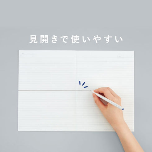 KOKUYO Campus Feels Flat Notebooks, Dot A 7mm Ruled, Semi-B5, 30 Sheets, 30 Lines, Pack of 3, Blue, Green and Pink,