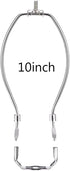 Harp,10 Inch Set (10 Inch Nickel,Pack 1) Lamp Lamp Shade Harp Holder with Harp, Saddle Base and Finial for Table