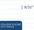 ROARING SPRING Hard Cover Composition Book, 9 3/4" x 7 1/2", College Ruled, 100 Sheets, Black Marble