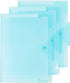 Okuna Outpost 3 Pack Expanding File Folder, Pocket Document Organizer with Snap Closure and Labels (Letter Size, Blue)