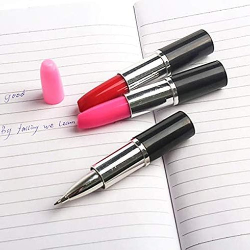 DomeStar Mini Cute Ballpoint Pen Bulk, 24 PCS Fun Novelty Lipstick Shape Pens, Multicolor for Birthdays and Children's