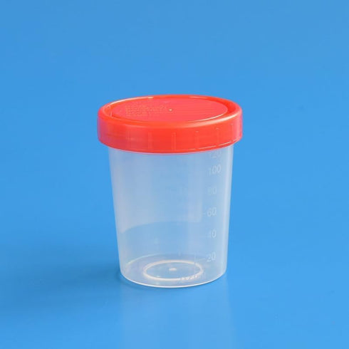 NentMent 6 Pack 4 oz Specimen Cups Disposable Urine Collection Containers with Leak Proof Lids Stool Sample Pee Cup