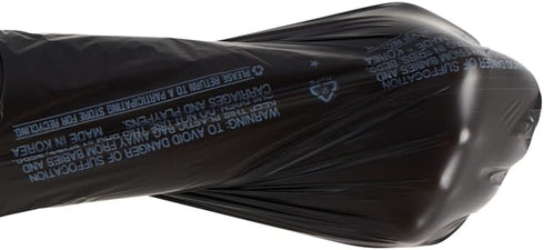 Platree (800 Count) 8" 4" 16", 14 (0.55 Small Black Plastic Embossed T-Shirt Bags, X X mic Mil), Retail Plastic, Bulk