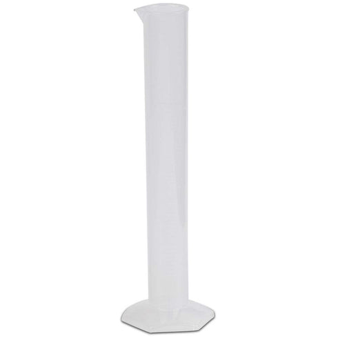 50ml Plastic Graduated Cylinder, Molded Graduations, Single Metric Scale, Polypropylene, Autoclavable, Karter Scientific 229H4 (Single)