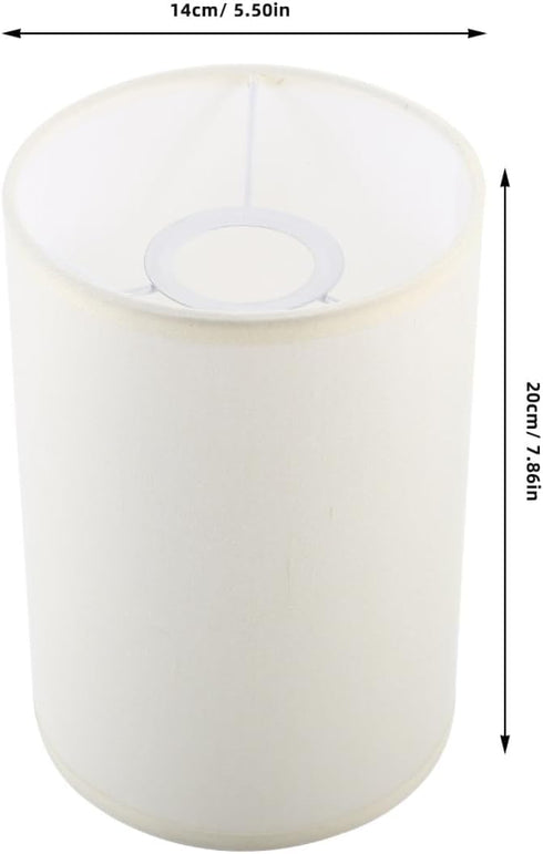 E27 7.87X5.51X5.51 Inch Luxshiny Round Decorative Lamp Shade Cover Light Socket Lampshade for Table and Floor Lamps