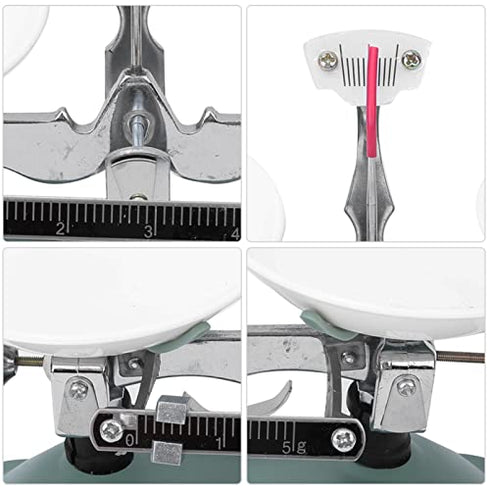 Balance Scale, 100g or 500g Double Pan Balance Scale with Weights, High Calibration Accuracy for Lab Experiments